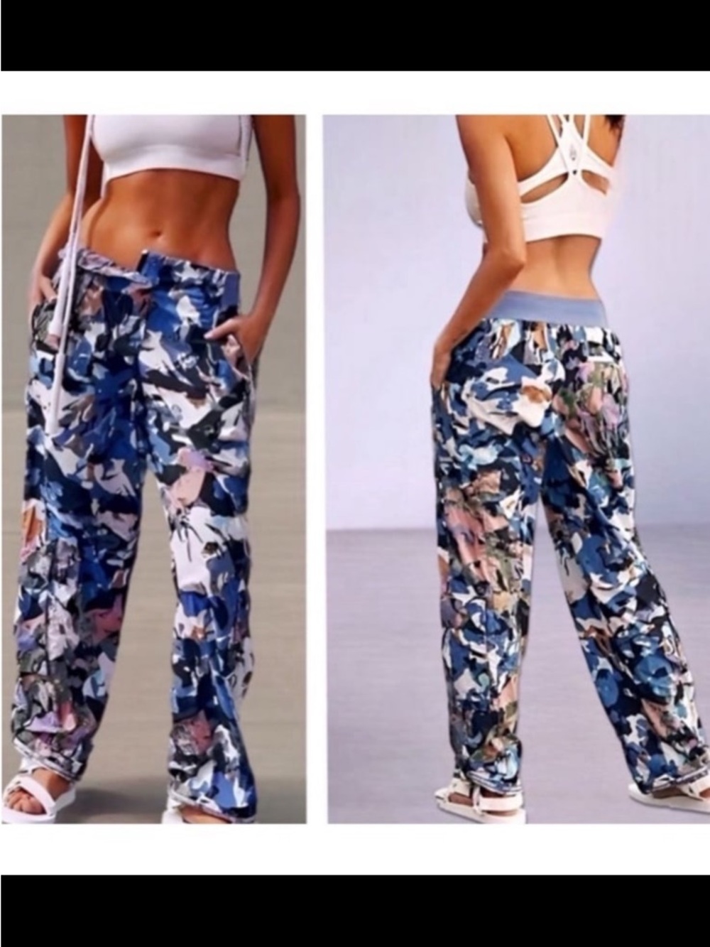 Free People Movement Mesmerize Me Cargo Pants In Violet Splendor Camo Womens XS